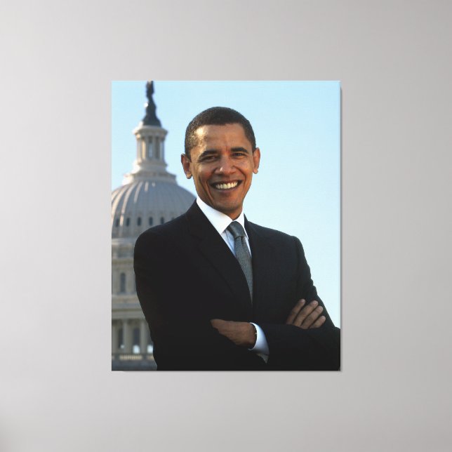 Senator Portrait, amerikanischer Präsident Barack  Leinwanddruck (Vorderseite)