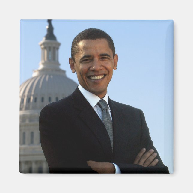 Senator Portrait, amerikanischer Präsident Barack  Magnet (Vorne)
