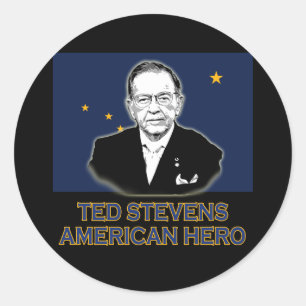 Senator Ted Stevens T - Shirt, amerikanischer Held Runder Aufkleber