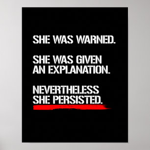 Senator Waren - dennoch bestand sie fort -- wh Poster