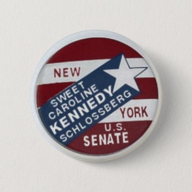 Senats-Knopf Caroline Kennedy Schlossberg NY Button (Vorderseite)