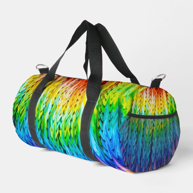 Senbazuru oder eintausend Origami-Krane Duffle Bag (Rechte Ecke)