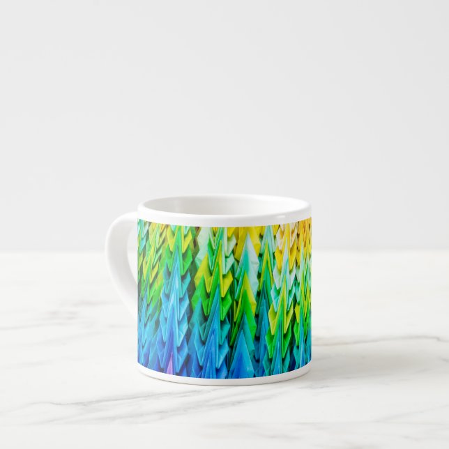 Senbazuru oder eintausend Origami-Krane Espressotasse (Vorderseite Links)