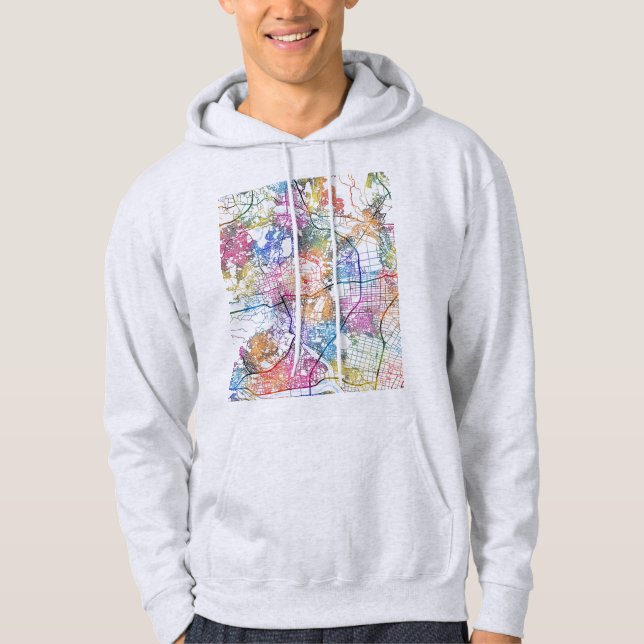 Sendai Japan City Map Hoodie (Vorderseite)