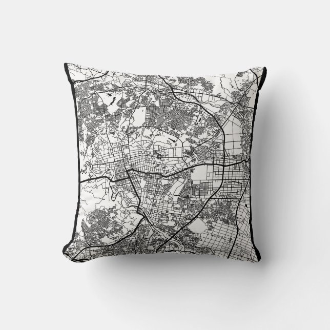 Sendai Japan City Map Kissen (Vorderseite)