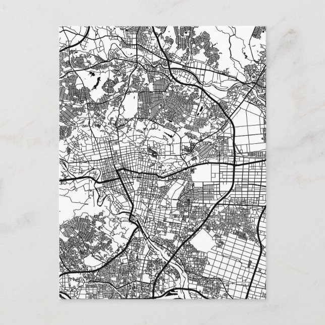 Sendai Japan City Map Postkarte (Vorderseite)