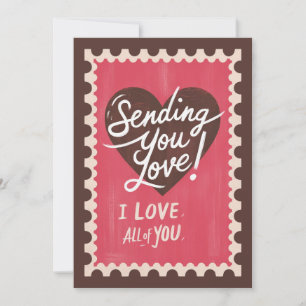Sende dir Liebe Vintage Valentinsgrußkarte Feiertagskarte