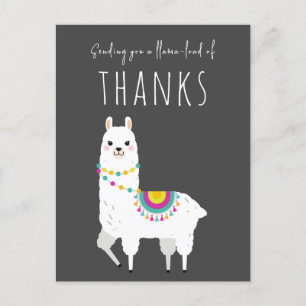 Sende Llama-Ladung Dankeschön Süße Llama Danke Postkarte