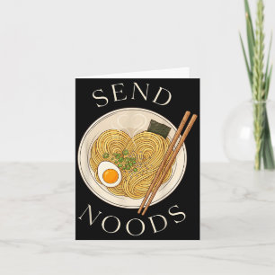 Sende Nudeln leckeres japanisches Essen Ramen Herz Karte