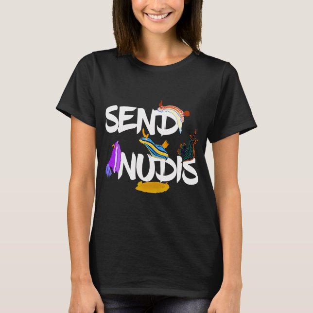 Sende Nudis schwarz T-Shirt (Vorderseite)