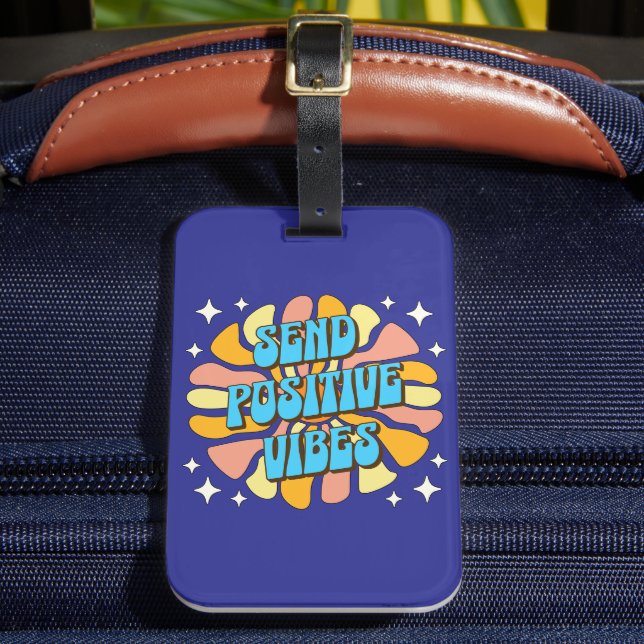 Sende positive Vibes Gepäckanhänger (Vorderseite Insitu 2)