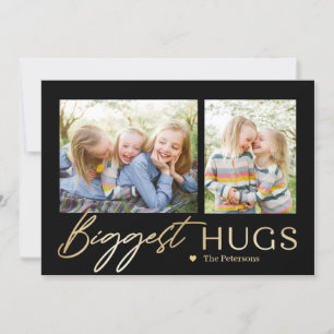 Senden der Hugs 2-Foto-Urlaubskarte Feiertagskarte