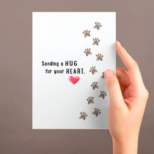 Senden einer Umarmung für Ihr Herz-Hund-Loss-Beile Karte