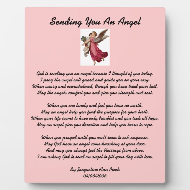 Senden eines Angel Plaque Fotoplatte (Vorderseite)