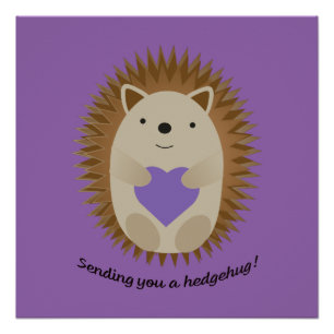 Senden eines Hedgehug-Igels Poster