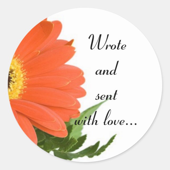 Senden mit Liebe-Umschlag Runder Aufkleber (Vorderseite)