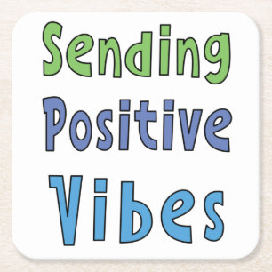 Senden positiver Vibes Rechteckiger Pappuntersetzer
