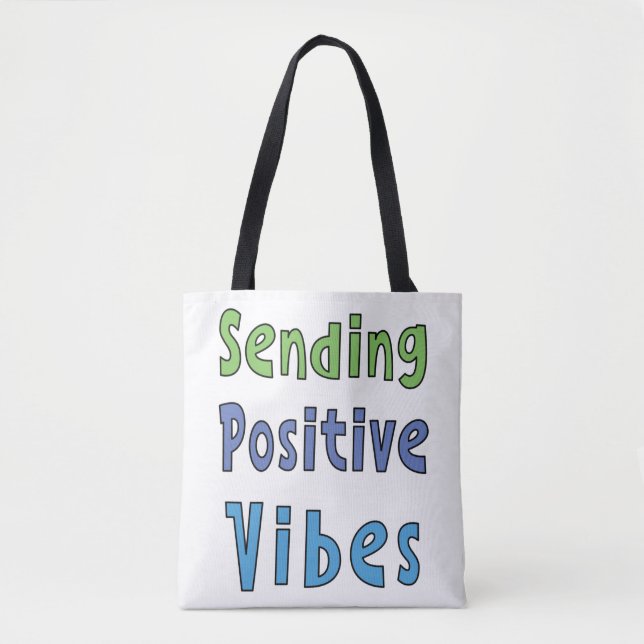Senden positiver Vibes Tasche (Vorderseite)