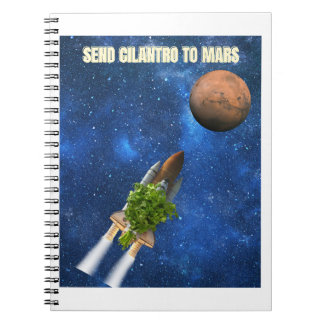 Senden Sie Cilantro an Mars-Notebook Notizblock
