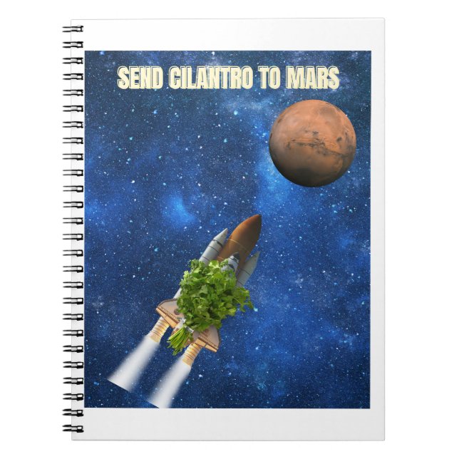 Senden Sie Cilantro an Mars-Notebook Notizblock (Vorderseite)