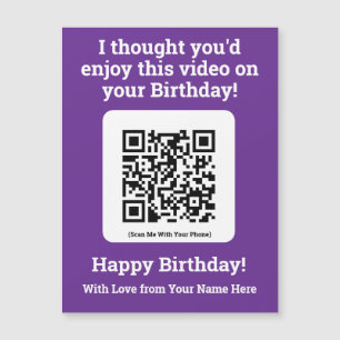 Senden Sie ein Video per QR-Code auf einer Magnetk Magnetkarte