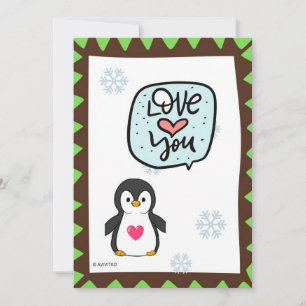 Senden Sie eine niedliche Tier-Pinguin-Karte an ei Feiertagskarte