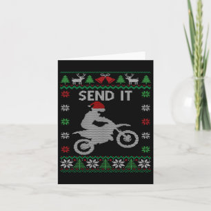 Senden Sie es Dirt Bike Reiten Santa Motocross Ugl Karte