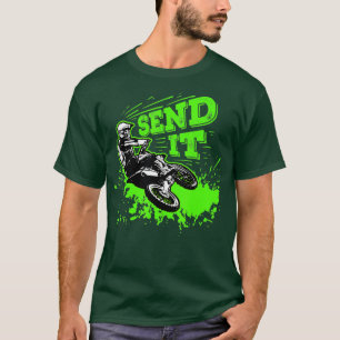 Senden Sie es Geschenk Funny Dirt Bike Motocross M T-Shirt