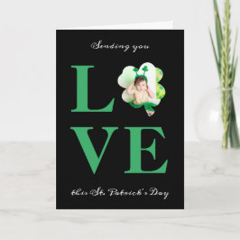 Senden Sie Ihre Liebe Foto Kleeblatt St. Patrick's Karte