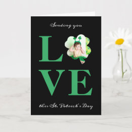 Senden Sie Ihre Liebe Foto Kleeblatt St. Patrick's Karte