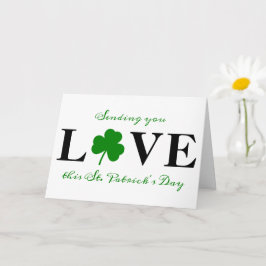 Senden Sie Ihre Liebe Kleeblatt St. Patrick's Day Karte