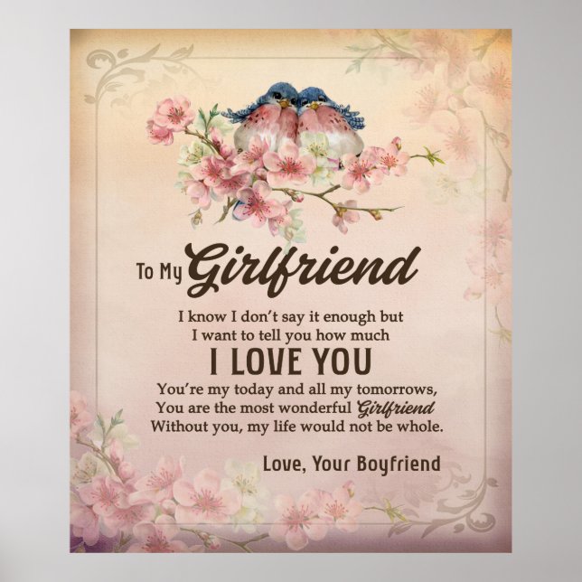 Senden Sie Liebe an meine Freundin, von Ihrem Freu Poster (Vorne)