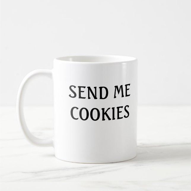 Senden Sie mir Cookies Kaffeetasse (Links)
