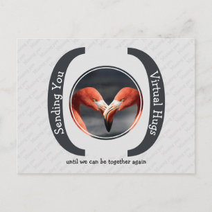 SENDEN SIE VIRTUELLE HUGS Foto Template GRAY Postkarte