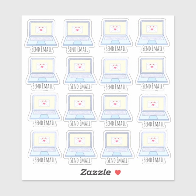 Senden von E-Mail-Laptop Aufkleber (Blatt)