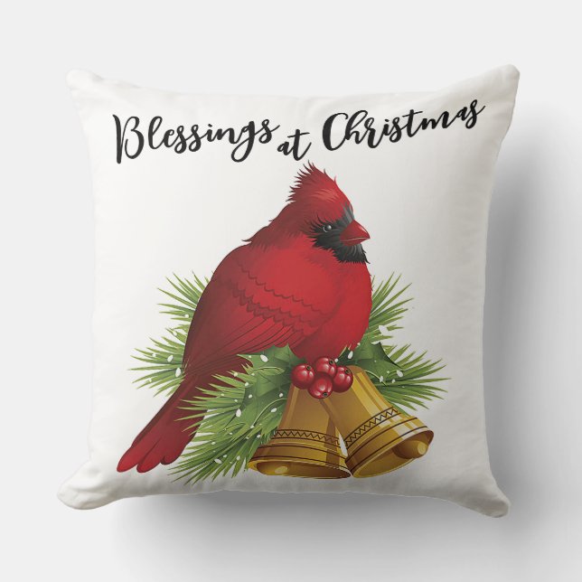 Senden von Segnungen Weihnachtswirbel Kissen (Vorderseite)