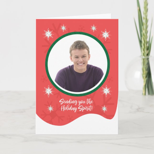Sendet Holiday Spirit Individuelle Name mit Red Fo Karte (Vorderseite)