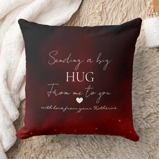 Sending a Big Hug Personalized Love Message  Kissen (Decke)