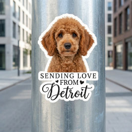 Sending Love From Detroit Aufkleber