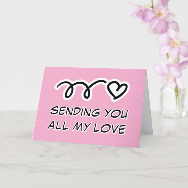 Sending you all my love Valentine's Day Card Karte (Orchidee)