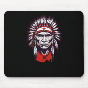 Seneca Indian Chief Sticker1 Mousepad