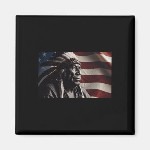 Seneca Indian Chief Sticker Magnet