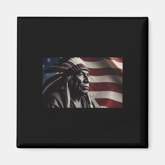 Seneca Indian Chief Sticker Magnet (Vorne)