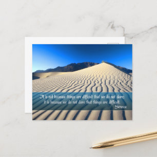 Seneca Inspiration Zitat "Dare" Postkarte