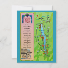 Seneca Lago Maggiore Vintage Karte