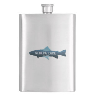 Seneca Lake New York Fish Flachmann