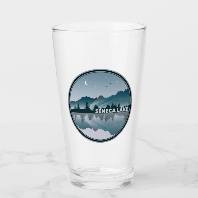 Seneca Lake New York Reflection Glas (Vorderseite)