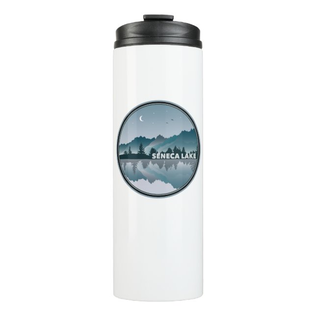 Seneca Lake New York Reflection Thermosbecher (Vorderseite)