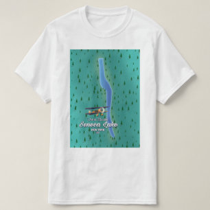 Seneca Lake, NYC Seekarte T-Shirt