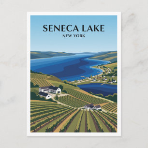 Seneca Lake Weinland Geneva New York Reise Postkarte